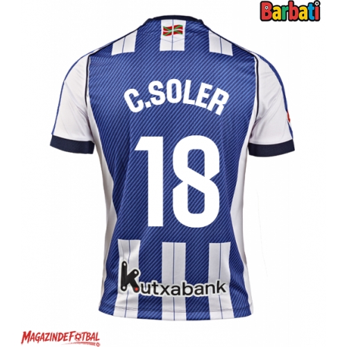 Real Sociedad Carlos Soler #18 Tricou Fotbal Replică 2025-26 Barbati Acasa Real Sociedad Carlos Soler #18 Tricou Fotbal Replică 2025-26 Barbati Acasa